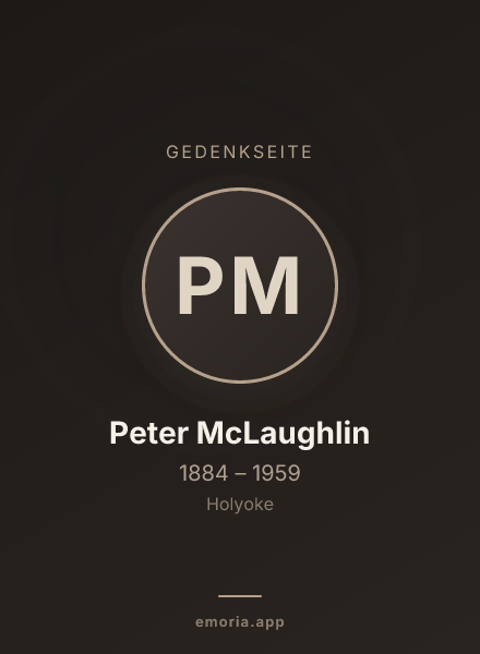 Gedenkportrait von Peter McLaughlin
