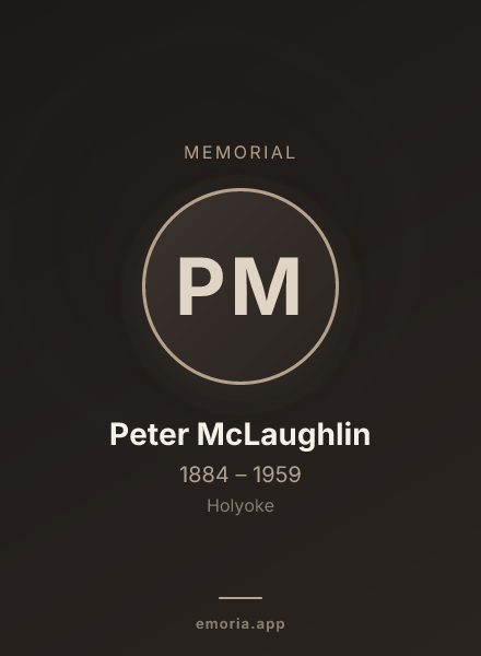Memorial portrait of Peter McLaughlin