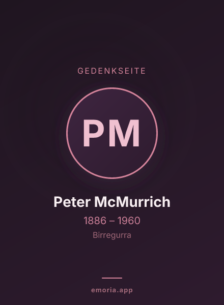 Gedenkportrait von Peter McMurrich