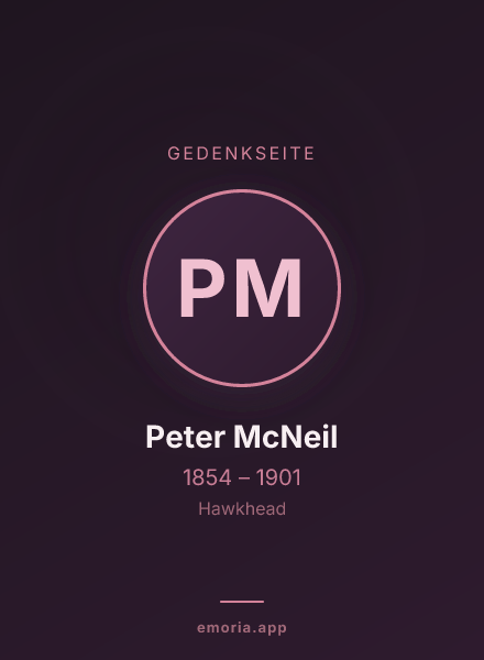 Gedenkportrait von Peter McNeil