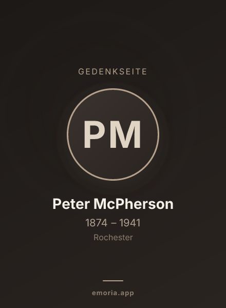 Gedenkportrait von Peter McPherson