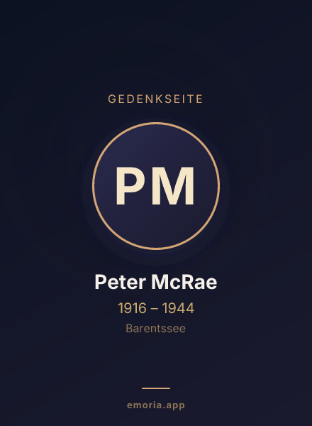 Gedenkportrait von Peter McRae
