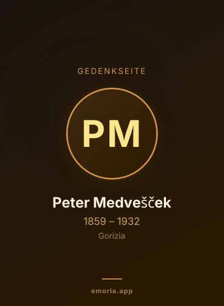 Gedenkportrait von Peter Medvešček