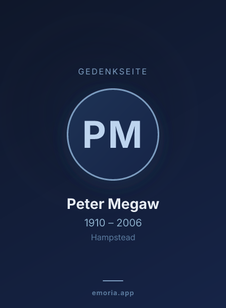 Gedenkportrait von Peter Megaw