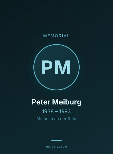 Memorial portrait of Peter Meiburg