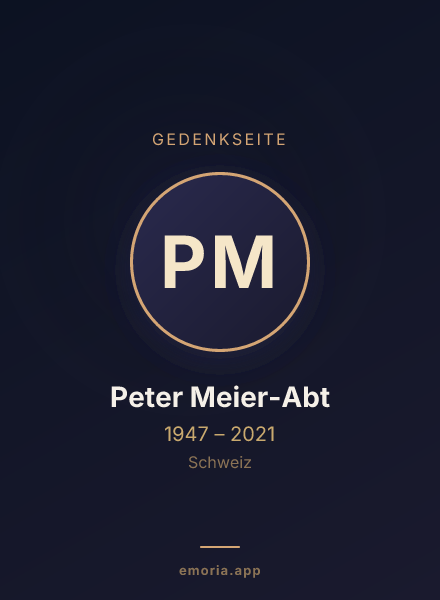 Gedenkportrait von Peter Meier-Abt