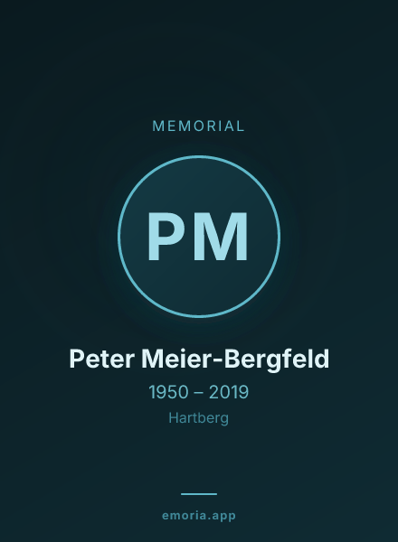 Memorial portrait of Peter Meier-Bergfeld