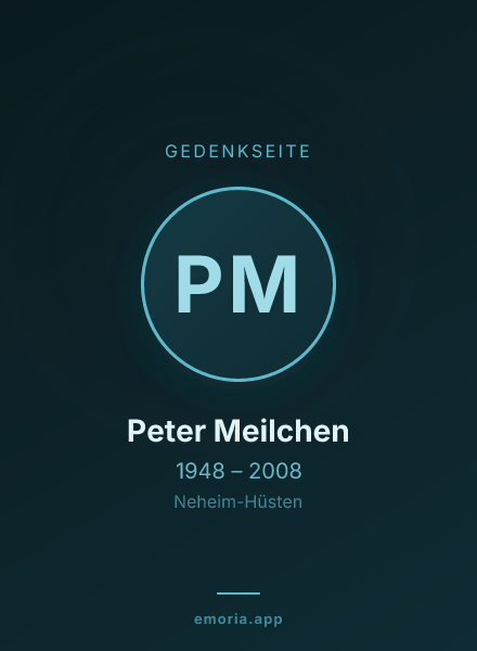 Gedenkportrait von Peter Meilchen
