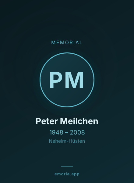 Memorial portrait of Peter Meilchen