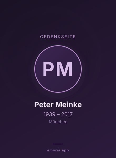 Gedenkportrait von Peter Meinke