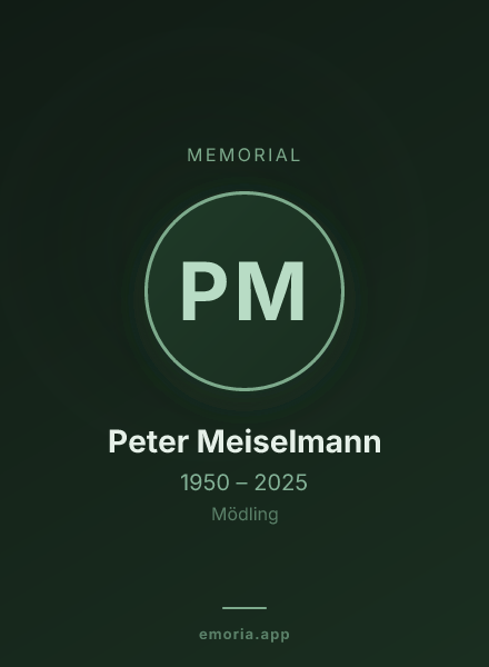 Memorial portrait of Peter Meiselmann