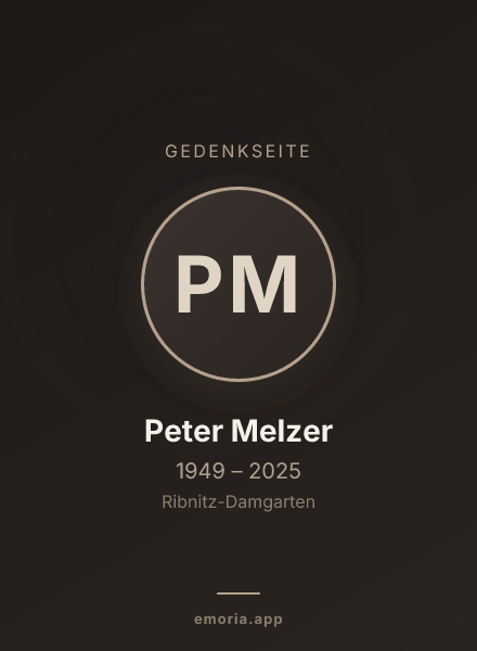 Gedenkportrait von Peter Melzer