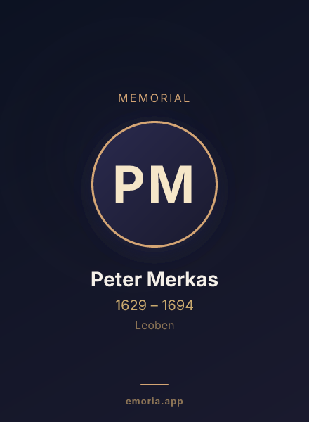 Memorial portrait of Peter Merkas