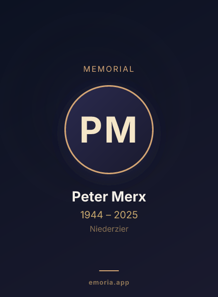 Memorial portrait of Peter Merx