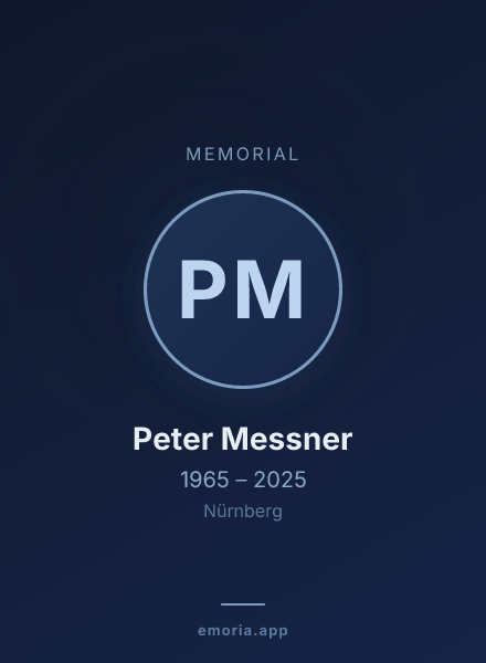 Memorial portrait of Peter Messner