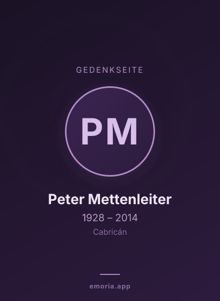 Gedenkportrait von Peter Mettenleiter