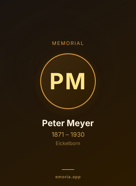 Memorial portrait of Peter Meyer