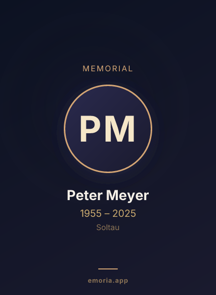Memorial portrait of Peter Meyer