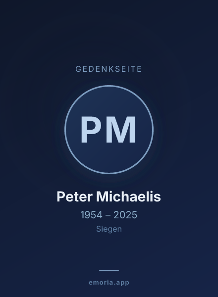 Gedenkportrait von Peter Michaelis