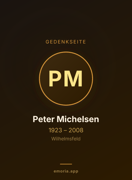 Gedenkportrait von Peter Michelsen