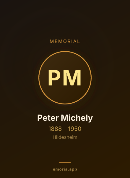 Memorial portrait of Peter Michely