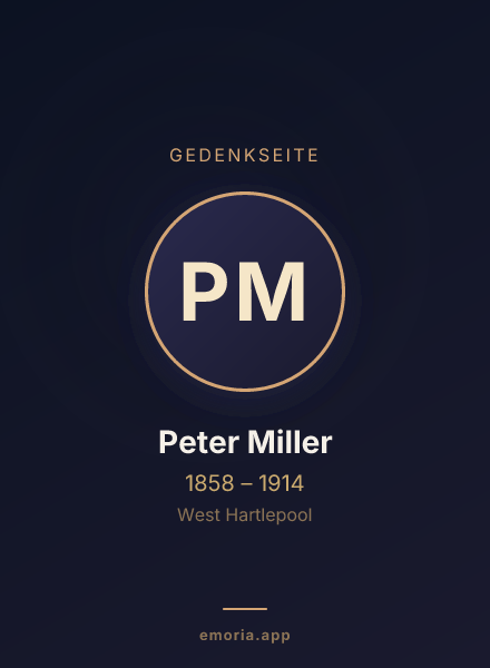 Gedenkportrait von Peter Miller