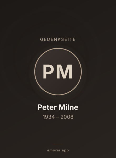Gedenkportrait von Peter Milne