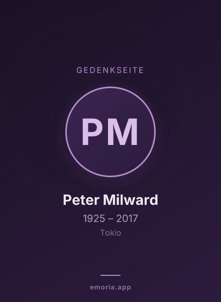Gedenkportrait von Peter Milward