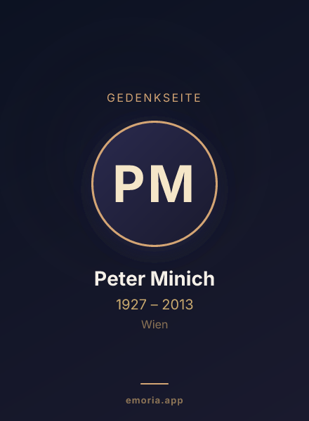 Gedenkportrait von Peter Minich