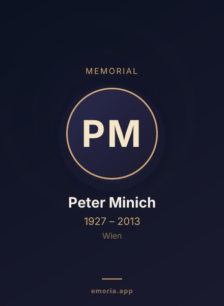 Memorial portrait of Peter Minich