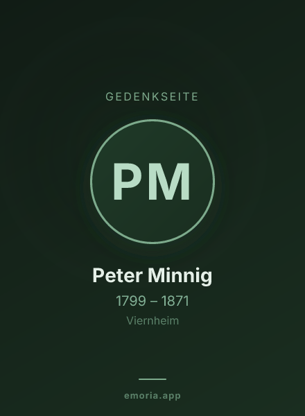Gedenkportrait von Peter Minnig