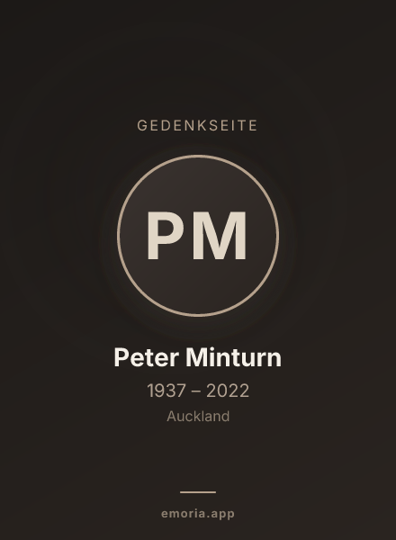 Gedenkportrait von Peter Minturn