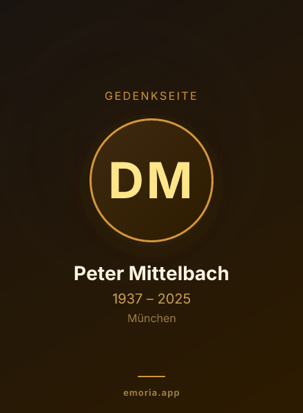 Gedenkportrait von Dr. Peter Mittelbach