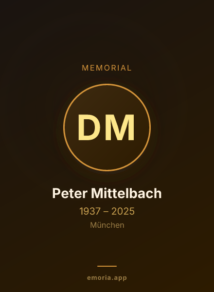 Memorial portrait of Dr. Peter Mittelbach