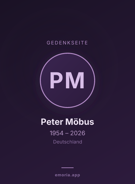 Gedenkportrait von Peter Möbus