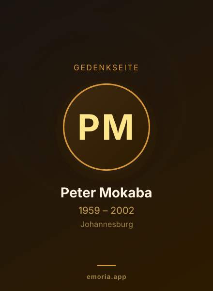 Gedenkportrait von Peter Mokaba