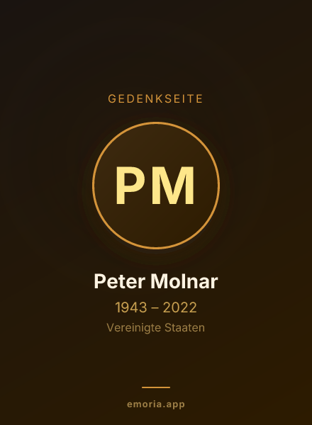 Gedenkportrait von Peter Molnar