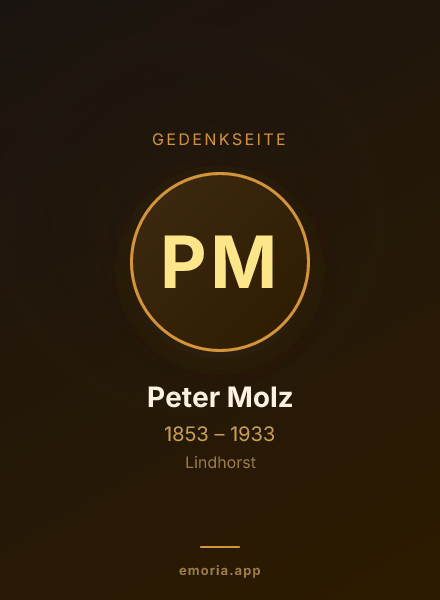 Gedenkportrait von Peter Molz