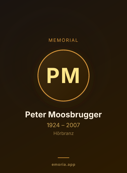Memorial portrait of Peter Moosbrugger