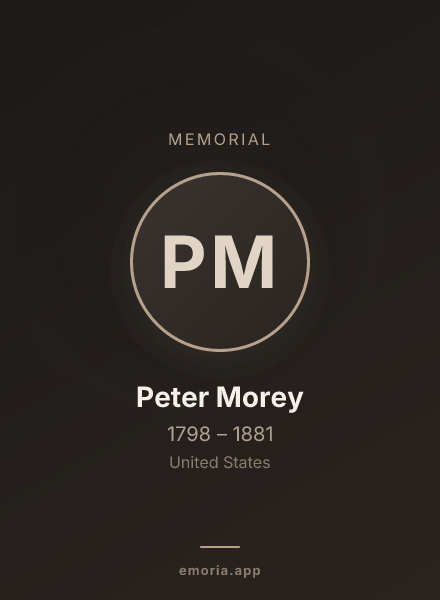 Memorial portrait of Peter Morey