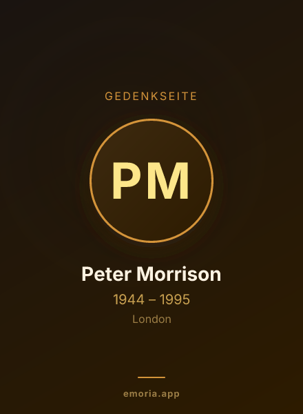 Gedenkportrait von Peter Morrison