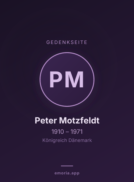 Gedenkportrait von Peter Motzfeldt