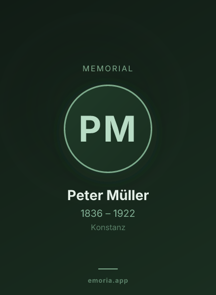 Memorial portrait of Peter Müller