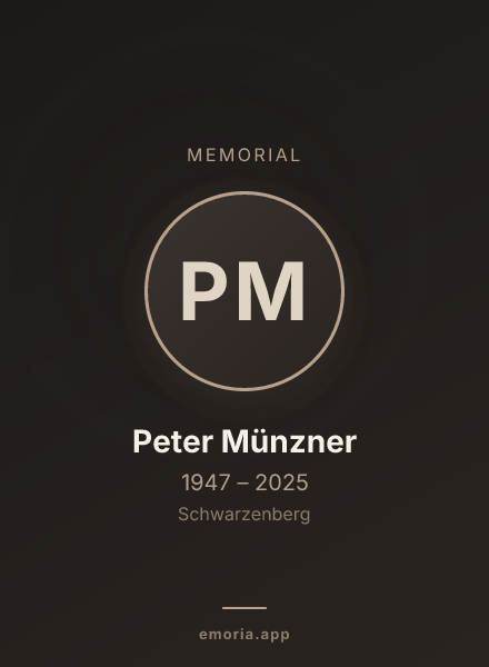 Memorial portrait of Peter Münzner