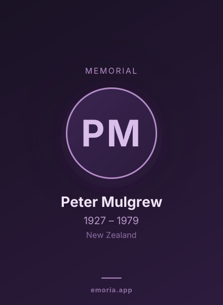 Memorial portrait of Peter Mulgrew
