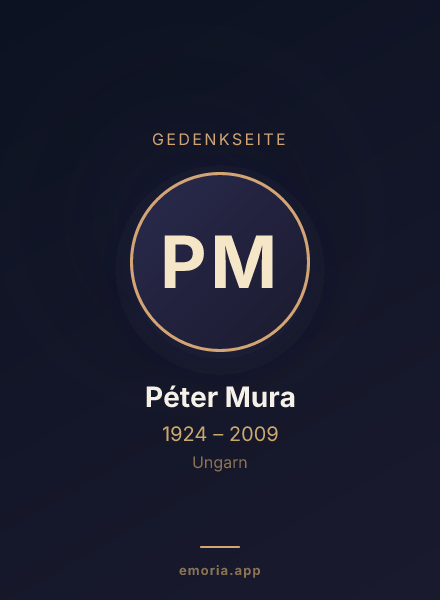 Gedenkportrait von Péter Mura