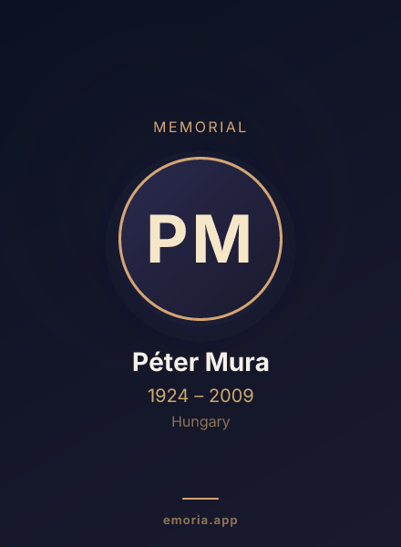 Memorial portrait of Péter Mura
