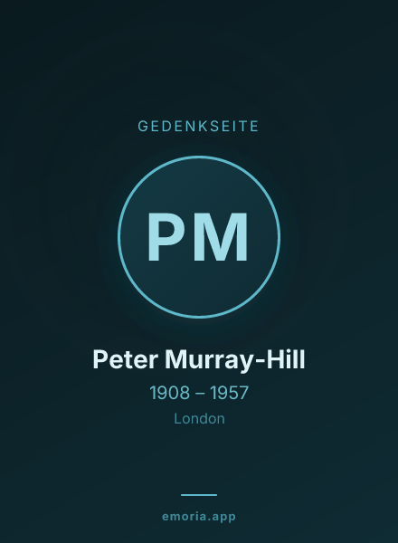 Gedenkportrait von Peter Murray-Hill