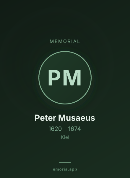 Memorial portrait of Peter Musaeus