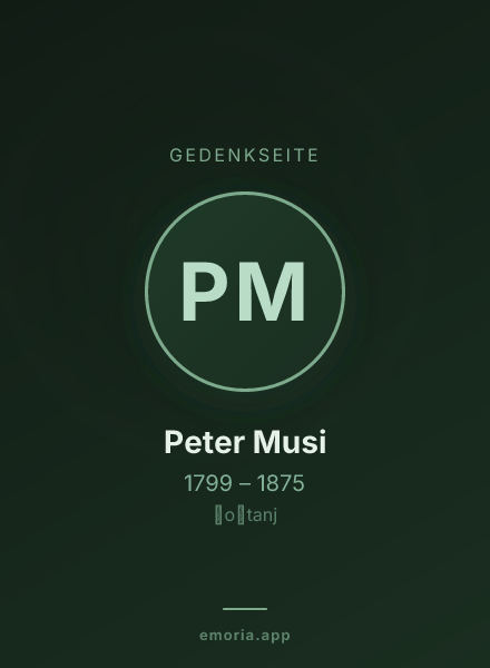 Gedenkportrait von Peter Musi